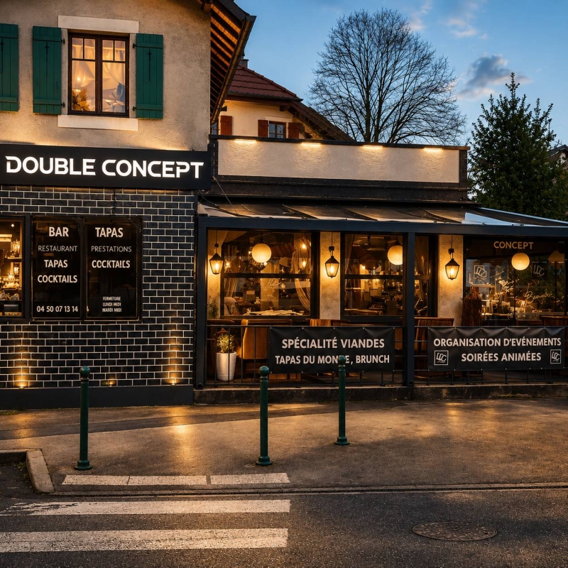 Le Double Concept - Restaurant Ville La Grand - Restaurant Ville-La-Grand - Pizza Ville La Grand - Pizzeria Annemasse